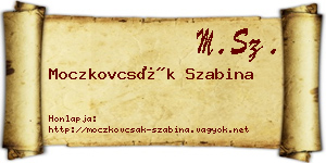 Moczkovcsák Szabina névjegykártya
